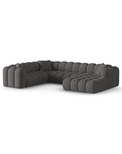 Canapé D'Angle Gauche Panoramique Modulable Arden 6 Places gris - 330x238x70 cm