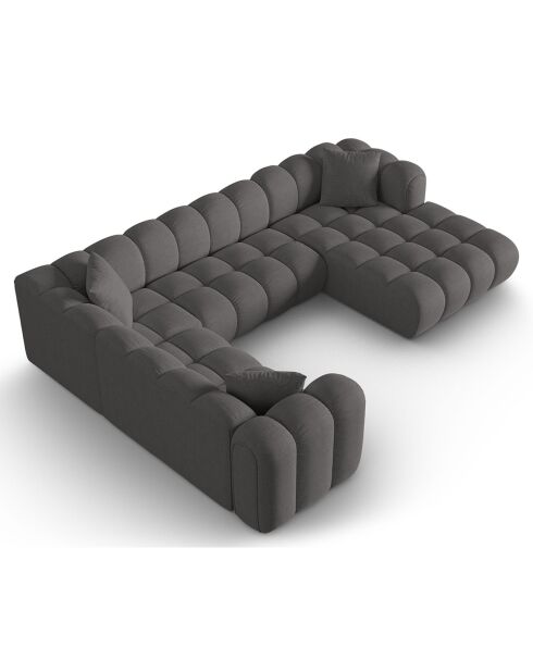 Canapé D'Angle Gauche Panoramique Modulable Arden 6 Places gris - 330x238x70 cm