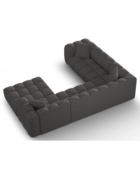 Canapé D'Angle Gauche Panoramique Modulable Arden 6 Places gris - 330x238x70 cm