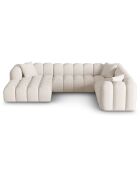 Canapé D'Angle Droit Panoramique Modulable Arden 6 Places beige - 330x238x70 cm