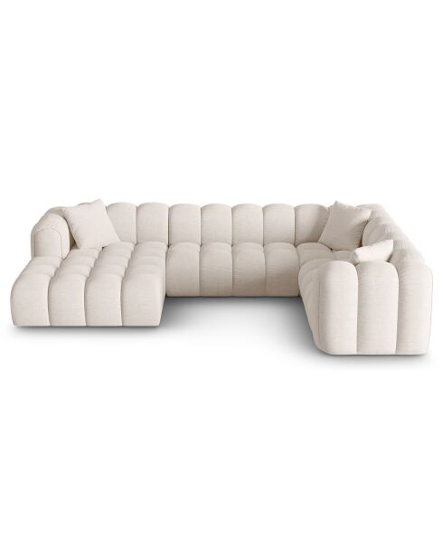 Canapé D'Angle Droit Panoramique Modulable Arden 6 Places beige - 330x238x70 cm