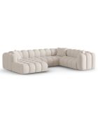 Canapé D'Angle Droit Panoramique Modulable Arden 6 Places beige - 330x238x70 cm