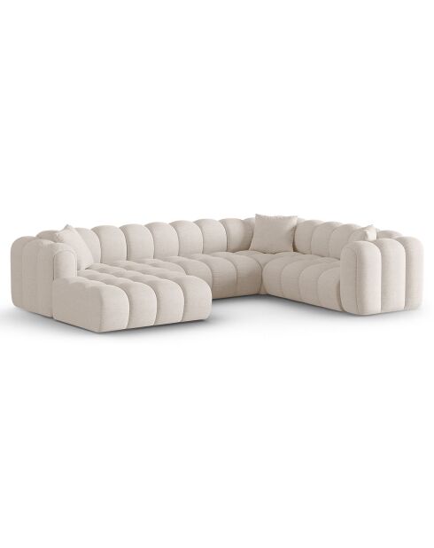 Canapé D'Angle Droit Panoramique Modulable Arden 6 Places beige - 330x238x70 cm