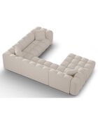 Canapé D'Angle Droit Panoramique Modulable Arden 6 Places beige - 330x238x70 cm