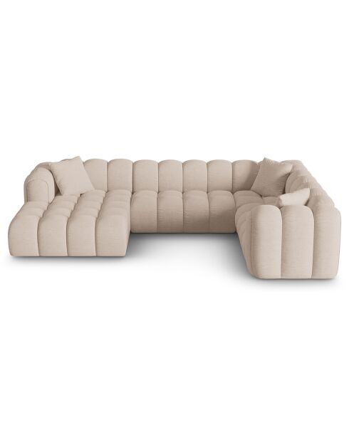 Canapé D'Angle Droit Panoramique Modulable Arden 6 Places cappuccino - 330x238x70 cm