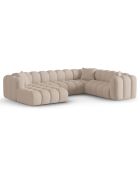 Canapé D'Angle Droit Panoramique Modulable Arden 6 Places cappuccino - 330x238x70 cm