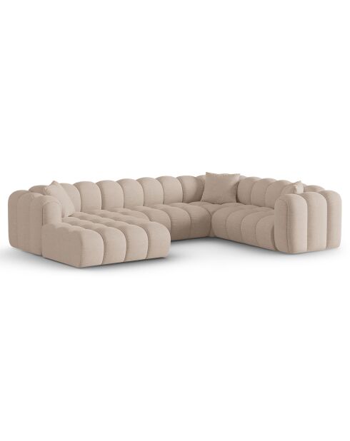 Canapé D'Angle Droit Panoramique Modulable Arden 6 Places cappuccino - 330x238x70 cm