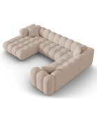 Canapé D'Angle Droit Panoramique Modulable Arden 6 Places cappuccino - 330x238x70 cm