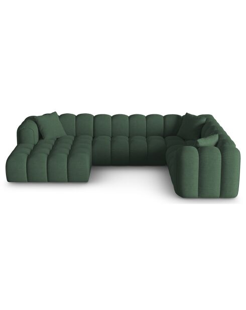 Canapé D'Angle Droit Panoramique Modulable Arden 6 Places vert de mer - 330x238x70 cm