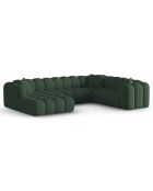 Canapé D'Angle Droit Panoramique Modulable Arden 6 Places vert de mer - 330x238x70 cm