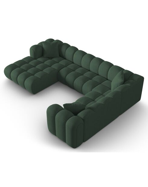 Canapé D'Angle Droit Panoramique Modulable Arden 6 Places vert de mer - 330x238x70 cm