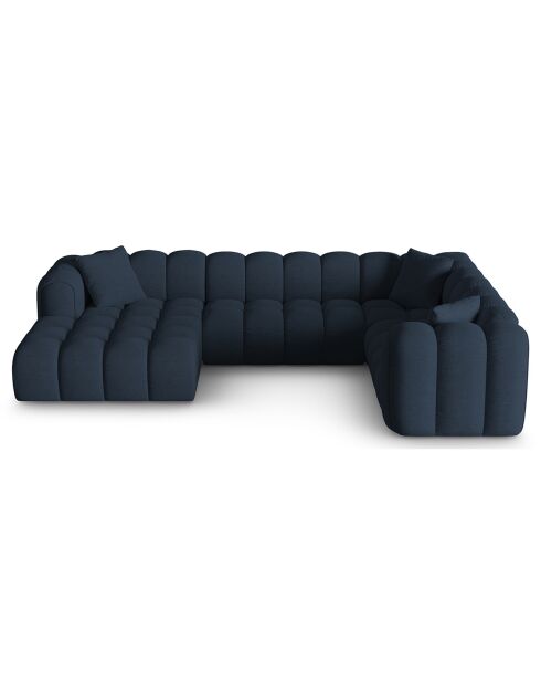 Canapé D'Angle Droit Panoramique Modulable Arden 6 Places bleu roi - 330x238x70 cm