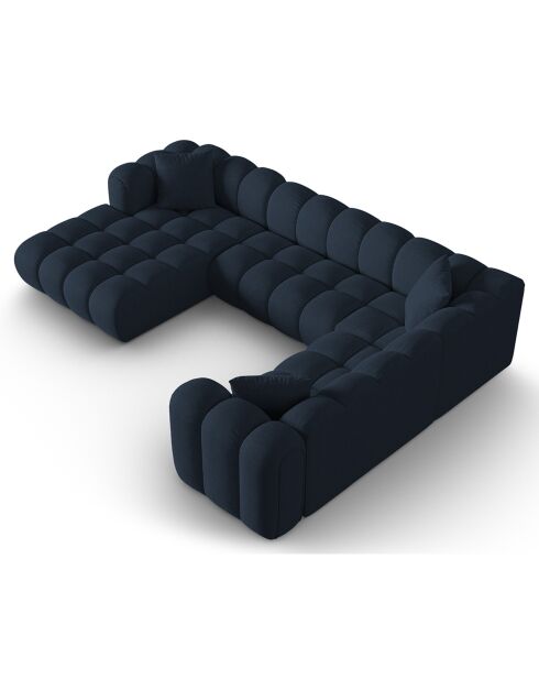 Canapé D'Angle Droit Panoramique Modulable Arden 6 Places bleu roi - 330x238x70 cm