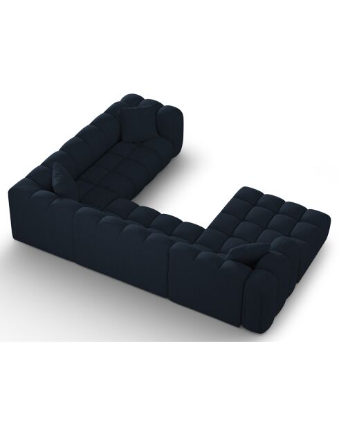 Canapé D'Angle Droit Panoramique Modulable Arden 6 Places bleu roi - 330x238x70 cm