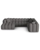 Canapé D'Angle Droit Panoramique Modulable Arden 6 Places gris - 330x238x70 cm