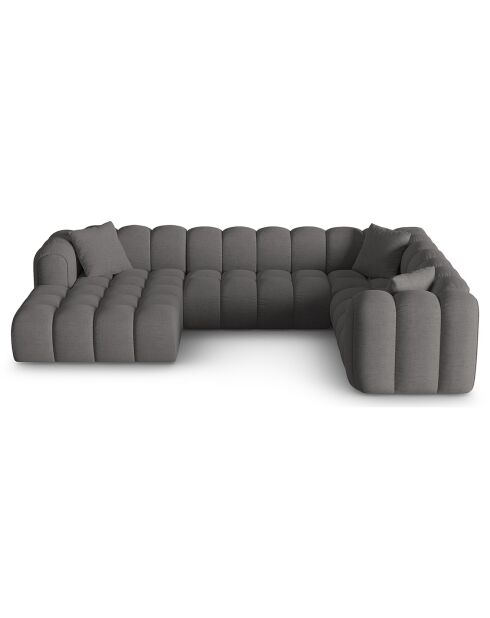 Canapé D'Angle Droit Panoramique Modulable Arden 6 Places gris - 330x238x70 cm