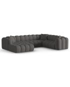 Canapé D'Angle Droit Panoramique Modulable Arden 6 Places gris - 330x238x70 cm