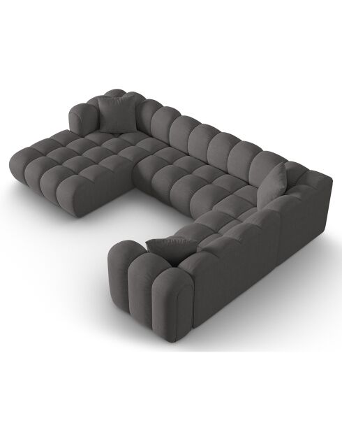 Canapé D'Angle Droit Panoramique Modulable Arden 6 Places gris - 330x238x70 cm