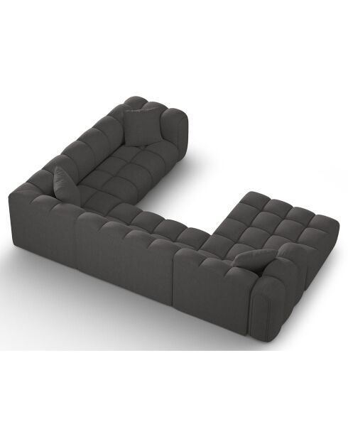 Canapé D'Angle Droit Panoramique Modulable Arden 6 Places gris - 330x238x70 cm