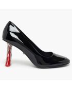 Escarpins en Cuir verni Valence noirs - Talon 8 cm