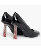 Escarpins en Cuir verni Valence noirs - Talon 8 cm