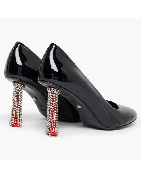 Escarpins en Cuir verni Valence noirs - Talon 8 cm