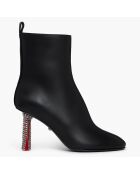 Bottines en Cuir Valence noires - Talon 8 cm