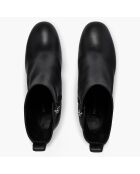 Bottines en Cuir Valence noires - Talon 8 cm