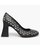 Escarpins en Cuir Honfleur noirs - Talon 8.5 cm