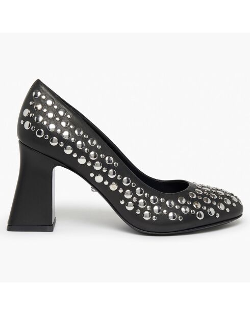 Escarpins en Cuir Honfleur noirs - Talon 8.5 cm