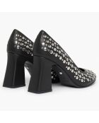 Escarpins en Cuir Honfleur noirs - Talon 8.5 cm