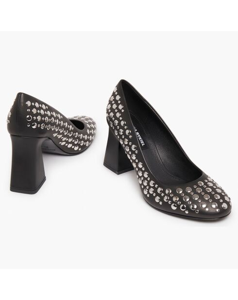Escarpins en Cuir Honfleur noirs - Talon 8.5 cm