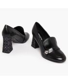 Escarpins en Cuir Honfleur noirs - Talon 8.5 cm