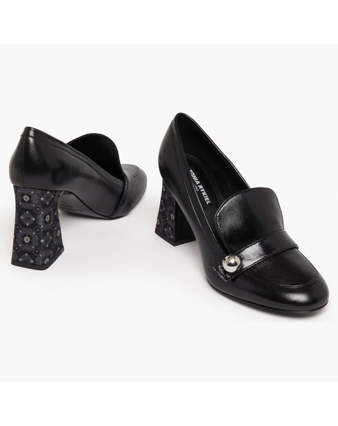 Escarpins en Cuir Honfleur noirs - Talon 8.5 cm