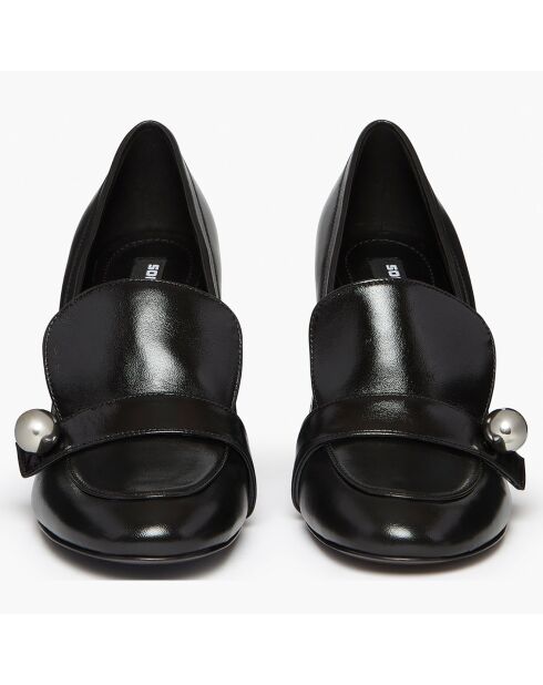 Escarpins en Cuir Honfleur noirs - Talon 8.5 cm