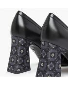 Escarpins en Cuir Honfleur noirs - Talon 8.5 cm