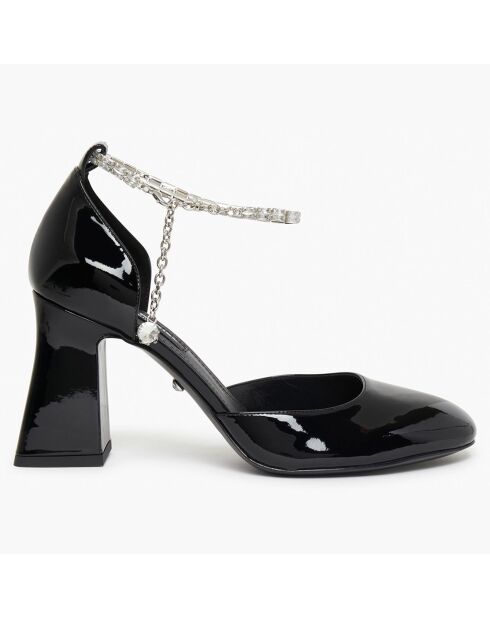 Babies en Cuir verni Honfleur noires - Talon 8.5 cm