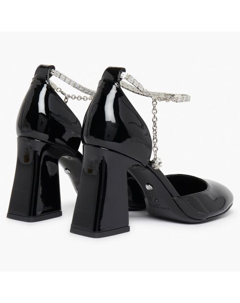 Babies en Cuir verni Honfleur noires - Talon 8.5 cm