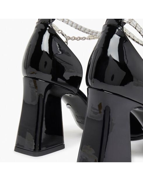 Babies en Cuir verni Honfleur noires - Talon 8.5 cm