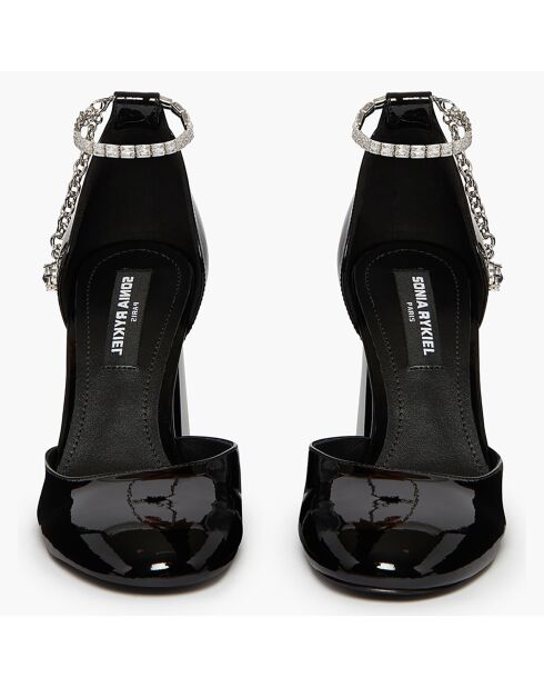 Babies en Cuir verni Honfleur noires - Talon 8.5 cm