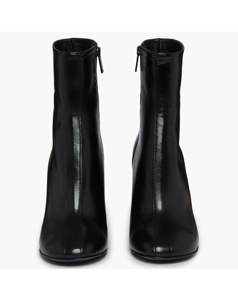 Bottines en Cuir Clover noires - Talon 10 cm
