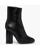 Bottines en Cuir Clover noires - Talon 10 cm