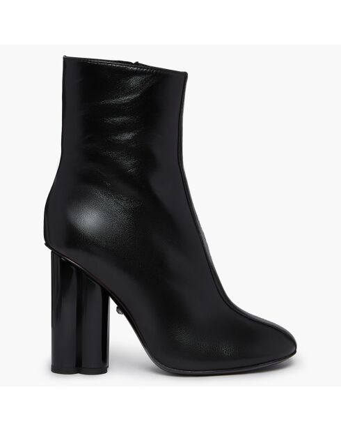 Bottines en Cuir Clover noires - Talon 10 cm