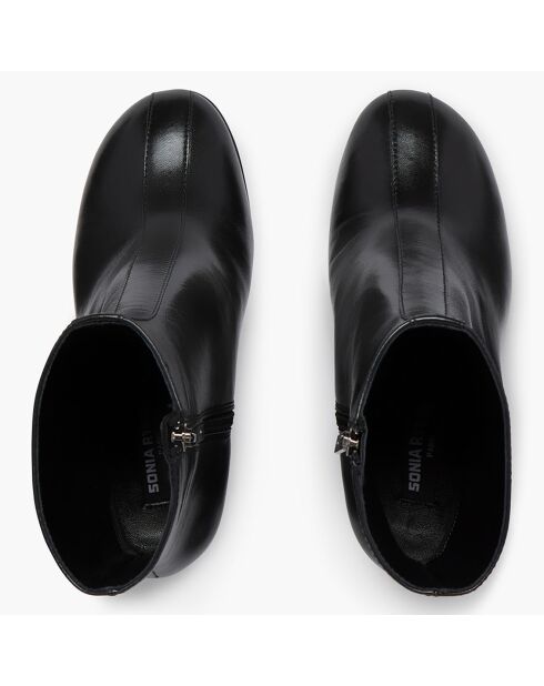 Bottines en Cuir Clover noires - Talon 10 cm