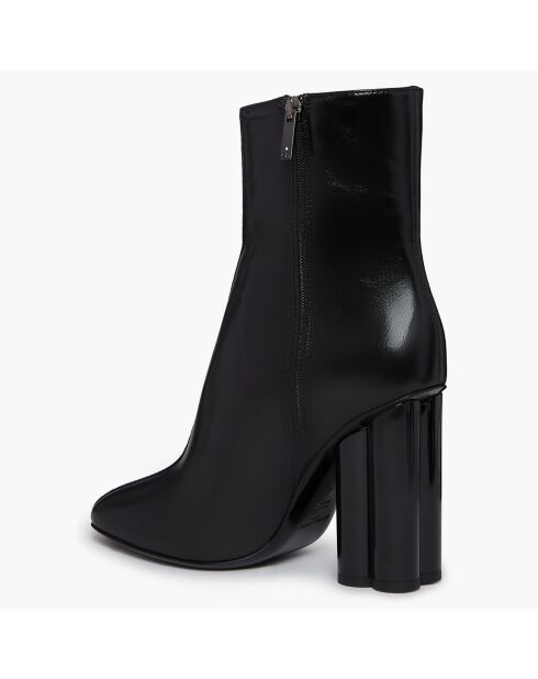 Bottines en Cuir Clover noires - Talon 10 cm