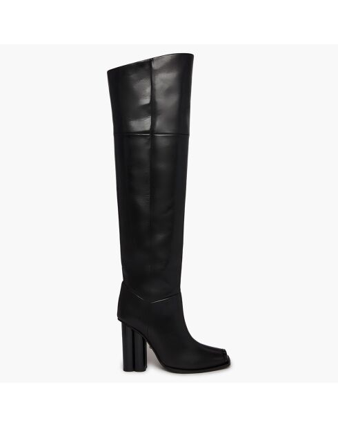Bottes en Cuir Clover noires - Talon 10 cm
