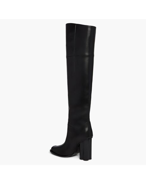 Bottes en Cuir Clover noires - Talon 10 cm