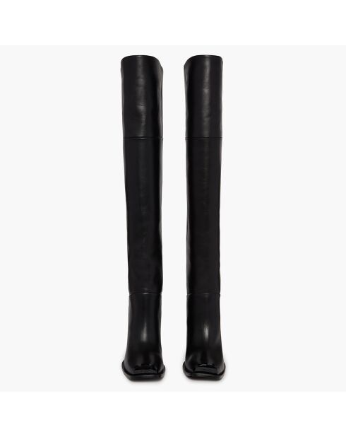 Bottes en Cuir Clover noires - Talon 10 cm
