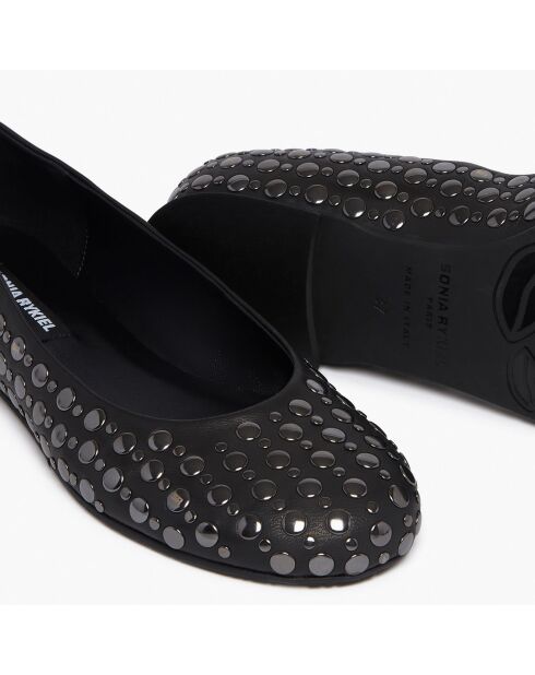 Ballerines en Cuir Beaune noires