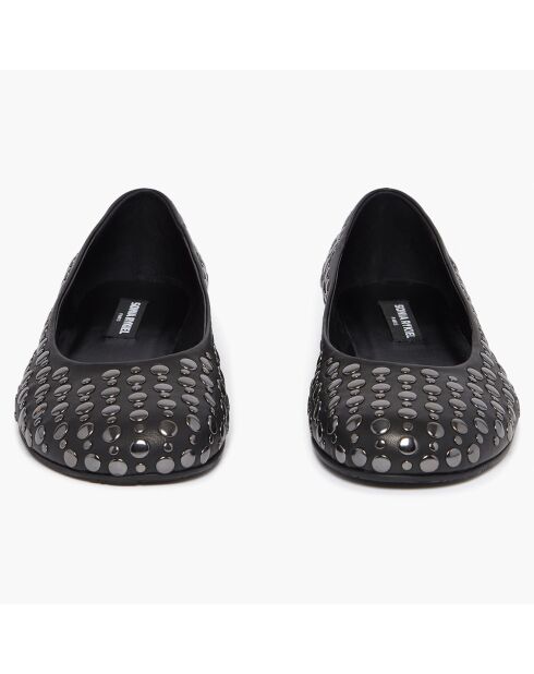 Ballerines en Cuir Beaune noires